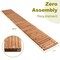 Light Brown Fir Wood Garden Pathway Roll-Up Walkway with Anti-Slip Surface for Outdoor Use